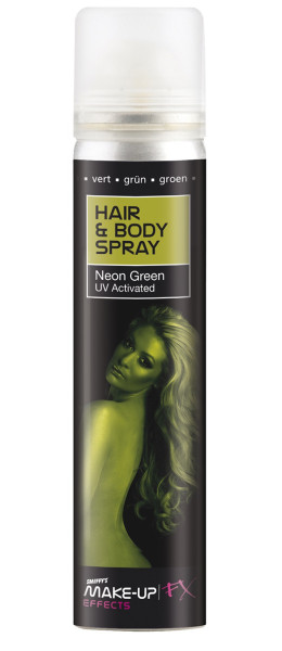 Spray de couleur cheveux et corps vert 75ml