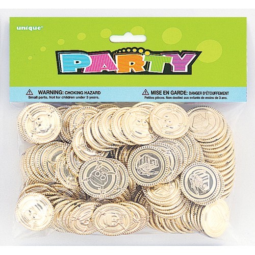 Pirate treasure gold coins 144 pieces