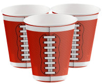 6 football party cups 500ml