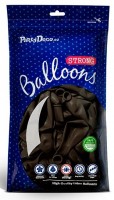 Preview: 100 Partystar metallic balloons brown 27cm