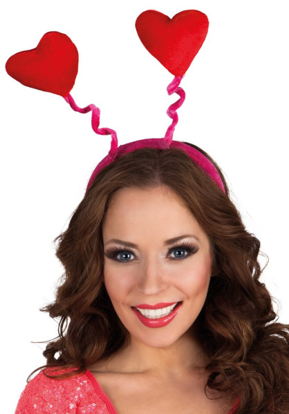 Red heart headband