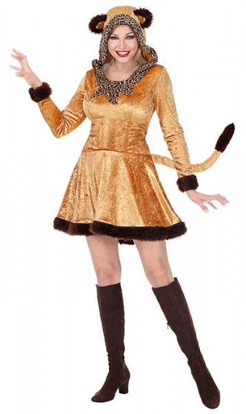 Leopardin Kapuzenkleid Kostüm für Damen 2