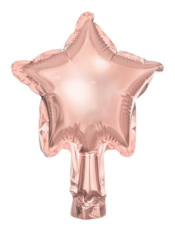 Różowo-złoty balon gwiazda 12 cm