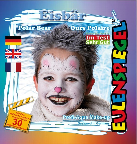 Makijaż niedźwiedzia polarnego dla dzieci 2