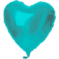 Balon foliowy w kształcie serca Kryształ aqua 45cm