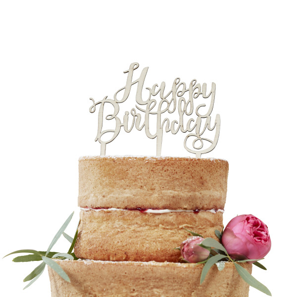 Decoración de la torta de cumpleaños de las flores de Boho