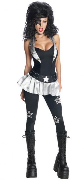 Halloween-kostuum Kiss Rockstar Miss The Starchild