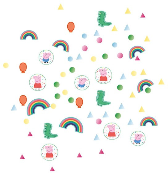 Confettis d'anniversaire arc-en-ciel Peppa Pig 14g