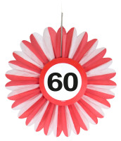 3 fan papierowy znak drogowy 60. urodziny