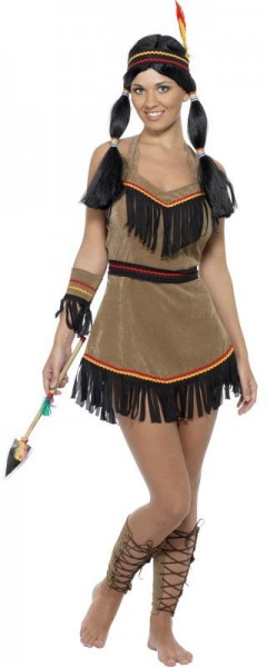 Indisk Squaw Joaji damer kostume