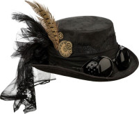 Vista previa: Sombrero fedora rockero negro