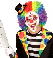 Demi-masque en latex Tibor de clown méchant