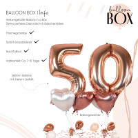 Vorschau: 10 Heliumballons in der Box Rosegold 50