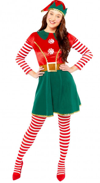 Sweet Christmas Elf kostym för kvinnor