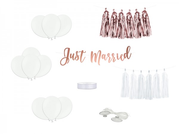 Just Married car deco set 20 pieces 2