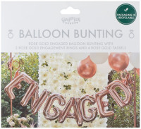 Aperçu: Guirlandes de ballons de fiançailles en or rose