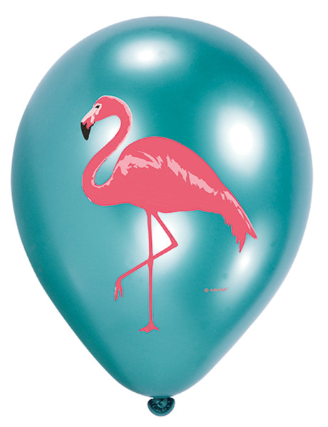 6 globos Flamingo Paradise 27cm