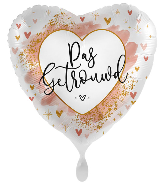 Ballon aluminium coeur de mariage pastel NL 43cm