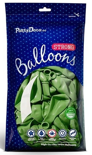 100 Partystar metallic Ballons apfelgrün 27cm 2