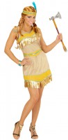 Preview: Indian woman Goldina costume with headband
