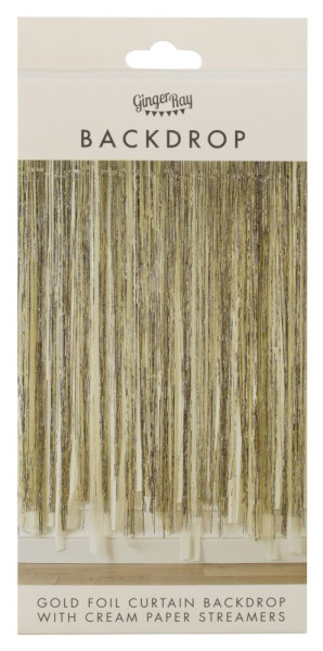 Vorhang Creme-Gold Elegance 2m x 1m 3