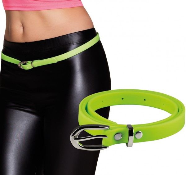 Neon green party belt for women