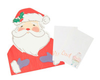 16 servilletas de Papá Noel con tarjetas de lugar