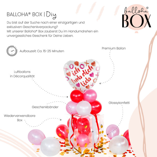Balloha Geschenkbox DIY XOXO Love XL 3