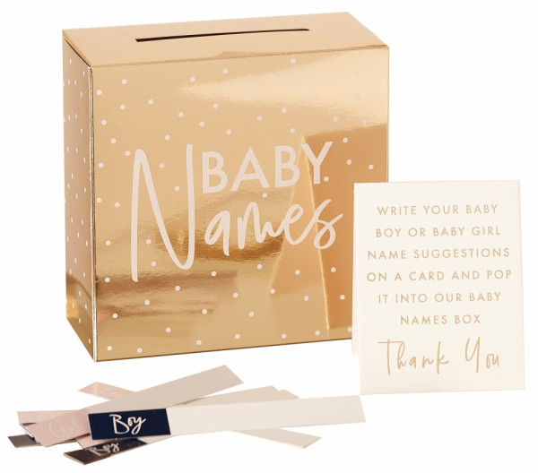 Give the baby a name card box
