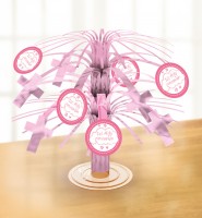 Mini mesa fuente comunión rosa 19cm
