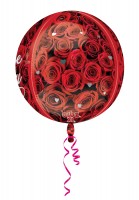 Vorschau: Orbz Ballon 1000 rote Rosen 38 x 40cm