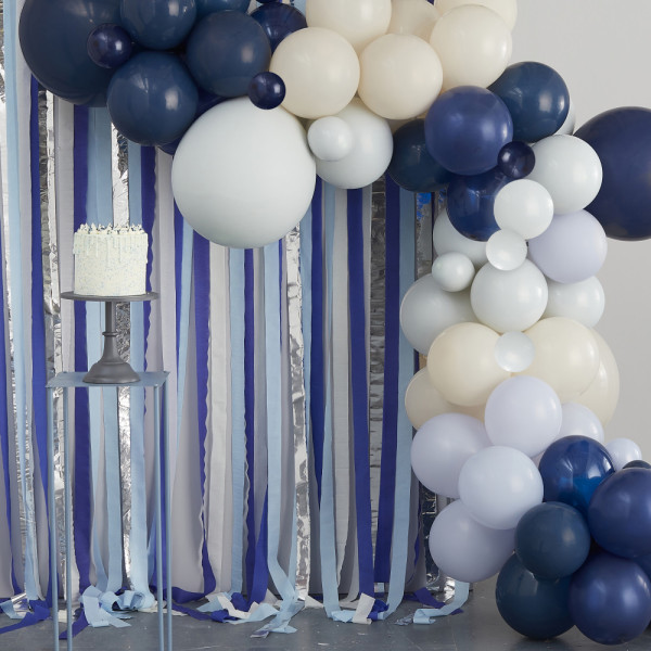 Kit de décoration de guirlande de ballons bleus sans fin