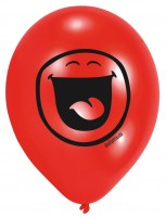 Vorschau: 6 Smiley Luftballons Gefühlschaos 23 cm