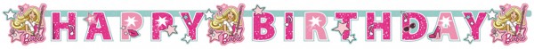 Guirnalda de feliz cumpleaños Barbie Popstar 180x15cm