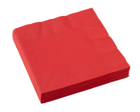 Zestaw 20 papierowych serwetek na imprezę rubinowo-czerwony
