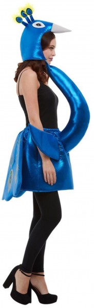 Disfraz de pavo real azul para mujer 3