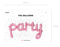 Preview: Party Lettering Foil Balloon Pink 80cm x 40cm