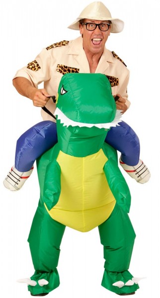 Dinosaur Rider Costume Uppblåsbar