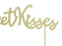 Preview: Cake decoration Sweet Kisses Gold 16cm