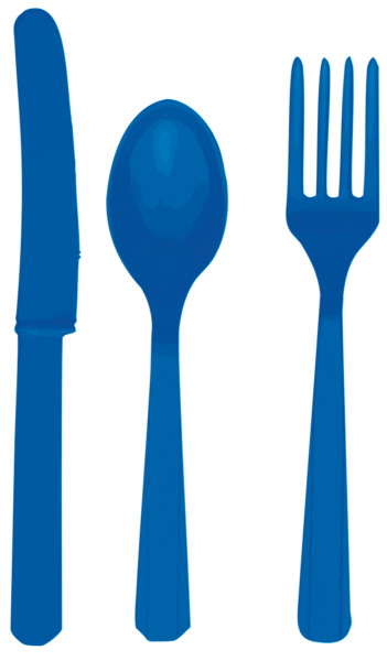 24-piece cutlery set Amalia royal blue