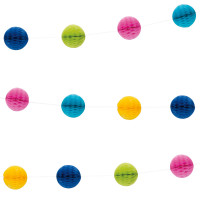 Kolorowa piłka o strukturze plastra miodu Garland Party Night 213cm