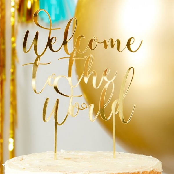 Cake topper welcome baby 19cm