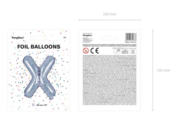 Ballon aluminium holographique X 35cm 2