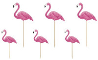 6 flamingos Kohakai cake decorations 15 to 23.5cm