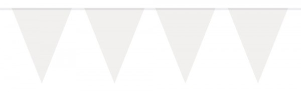 Klassische Wimpelkette Weiß 3m
