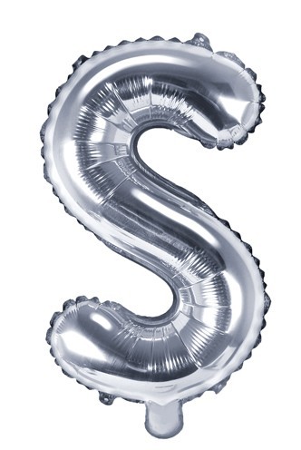 Palloncino lettera S argento 35 cm