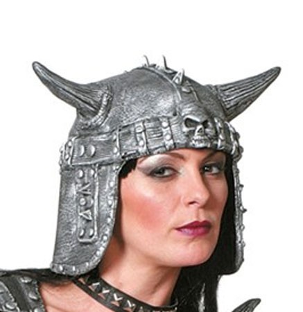 Gruff warrior helmet with horns