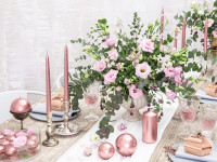Preview: 10 Taper Candles Lucia Rose Gold 24cm