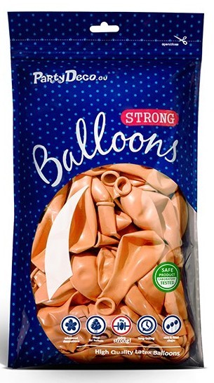 10 Partystar metallic Ballons apricot 23cm 2