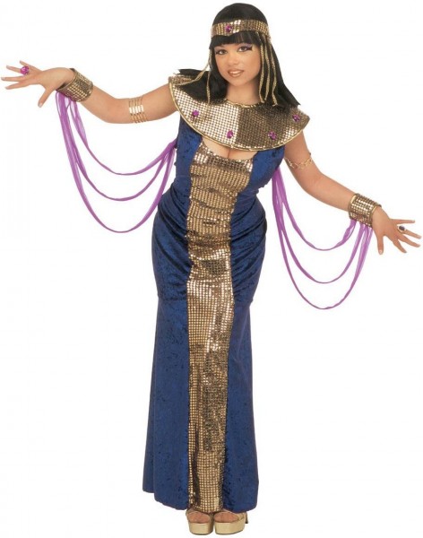Disfraz de faraón egipcio detallado para mujer